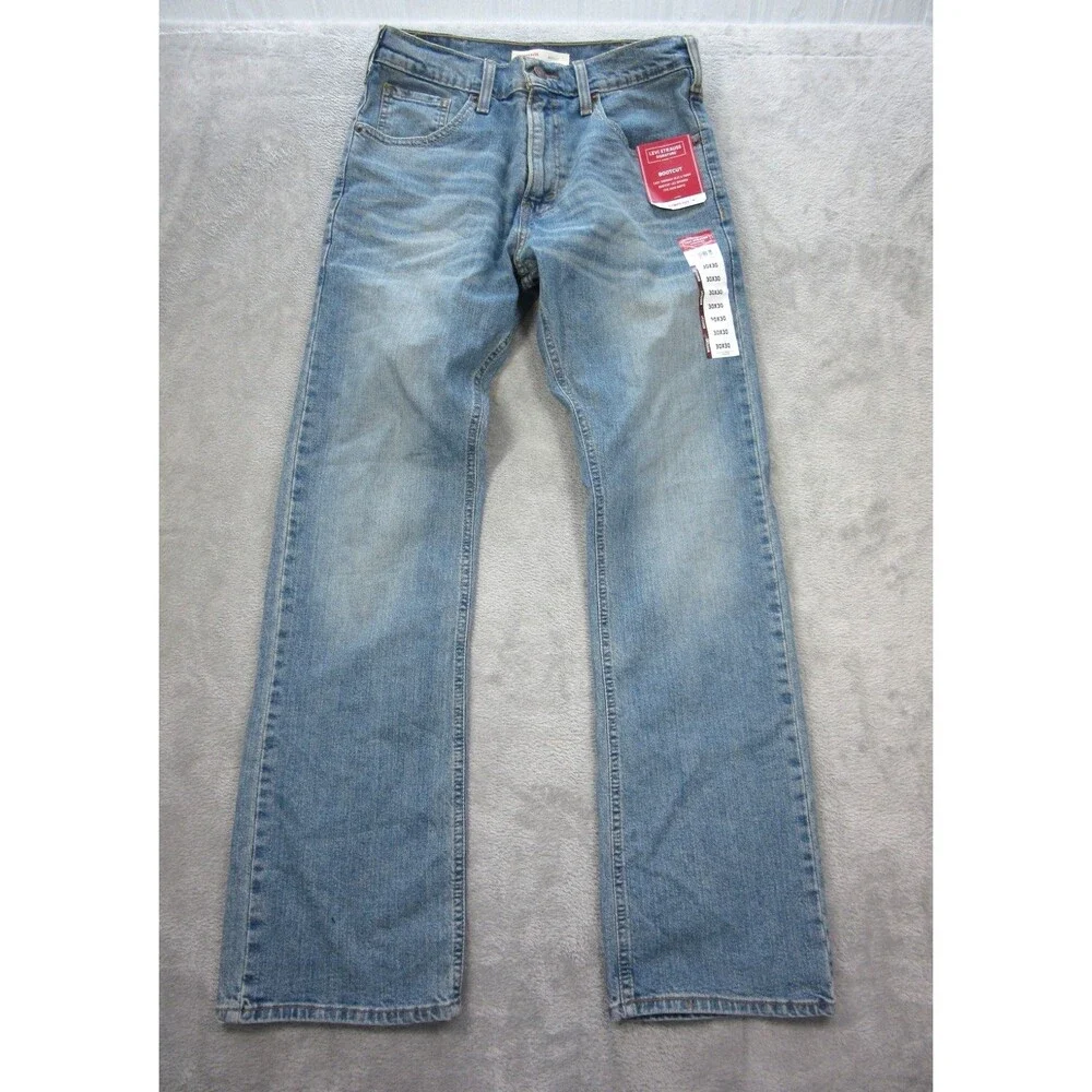 NWT Levis Signature Jeans Mens 20x30 Bootcut Faded Wash Blue Fly Zipper